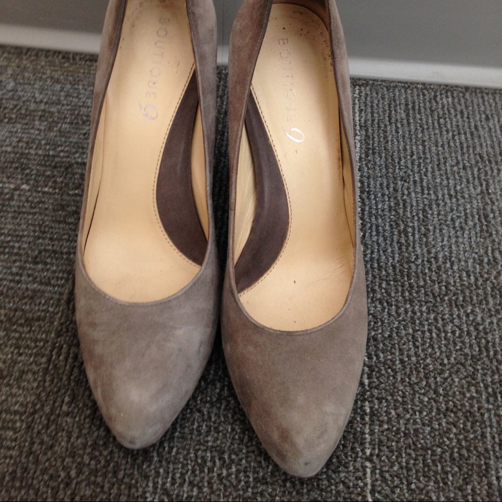 Nine West "boutique 9" 4.5'' heels, gray nubuck